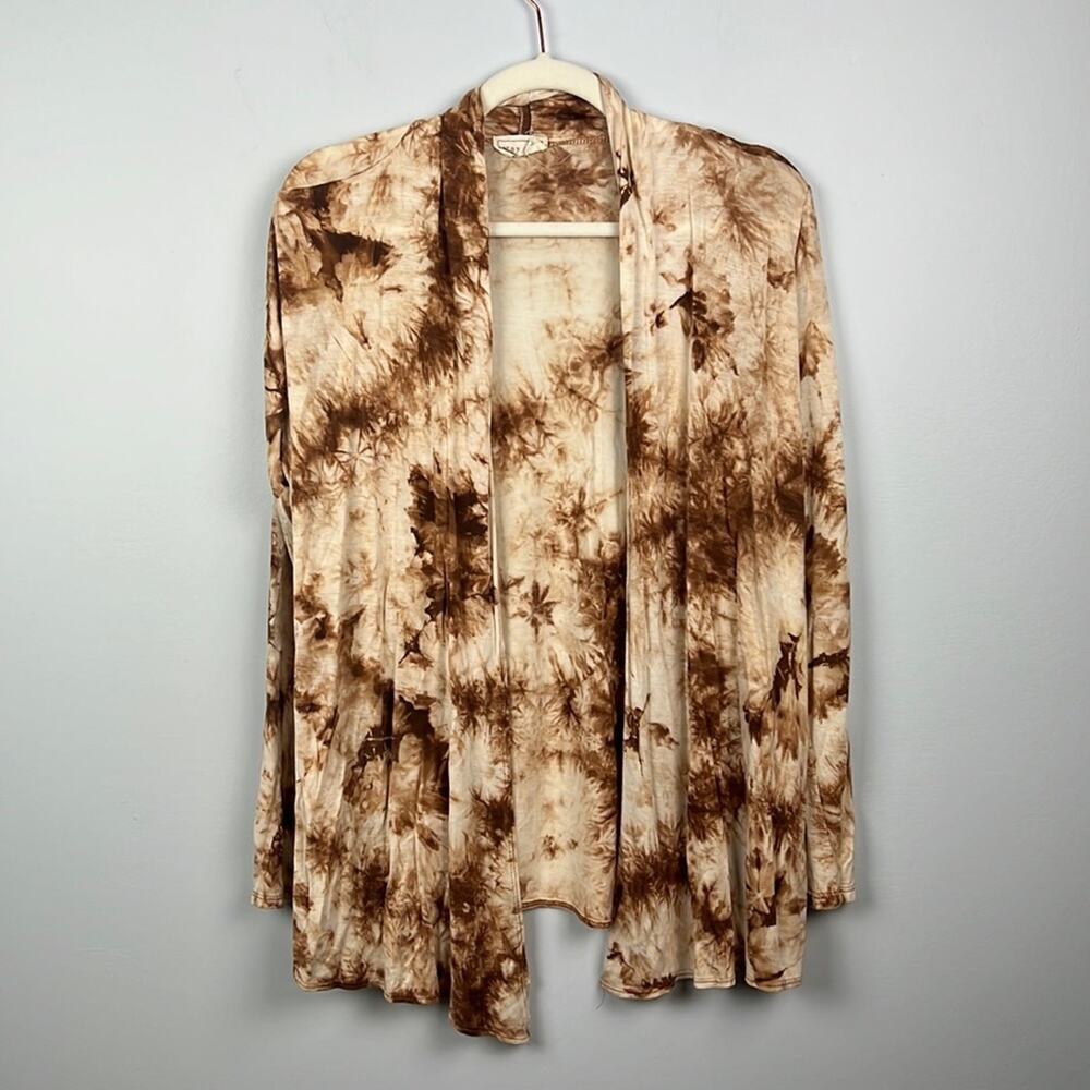 Gray Gal tie dye open front soft and stretchy cardigan size large